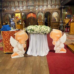 Decoratiune cristelniță botez